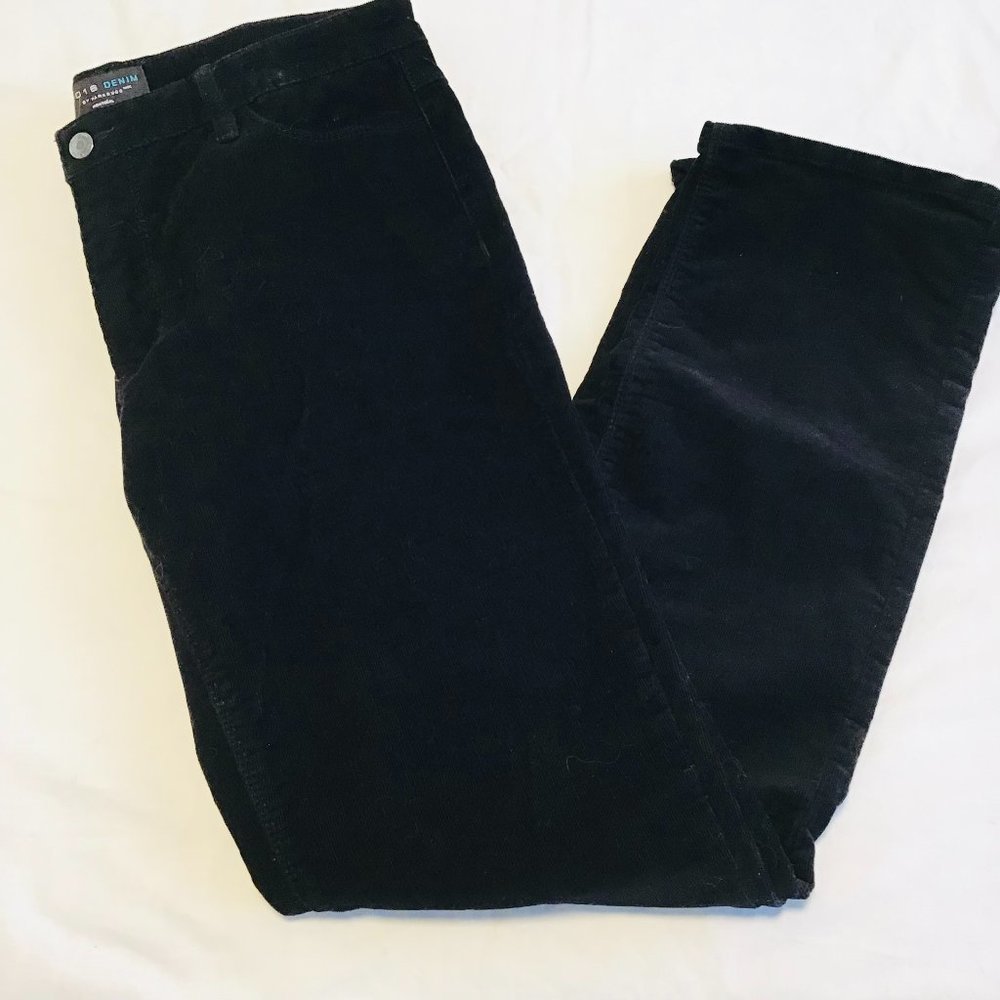 2016 Denim By Parasuco Mid-Rise Straight Leg Corduroy Jeans